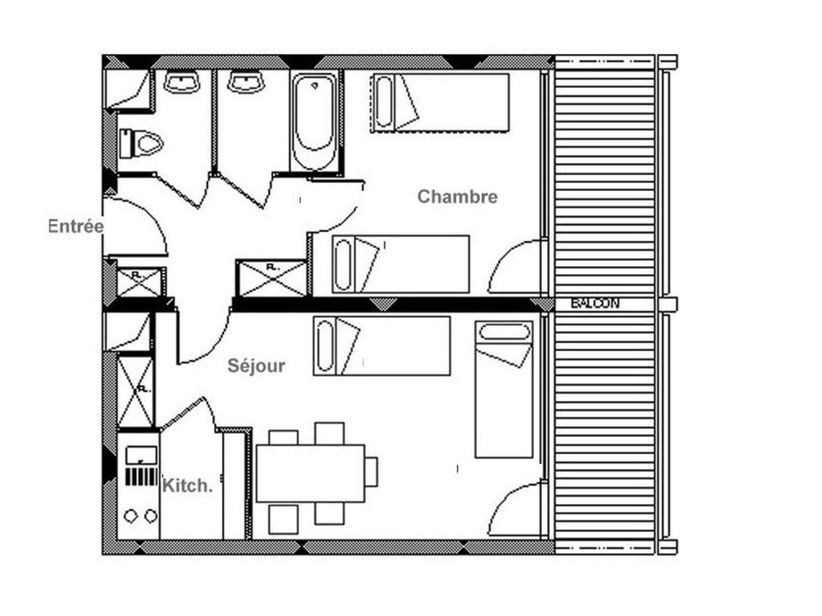 Appartement Lumineux Au Coeur De La Station Avec Balcon Sud, Acces Direct Aux Pistes, 5 Pers. - Fr-1-344-1059 Saint-Martin-de-Belleville Exterior foto